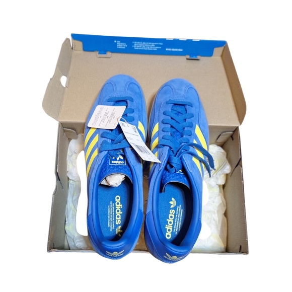 Adidas Indoor Gazelle Size 10.5W/11.5 M Blue/Yellow NWT NIB - Picture 7 of 12